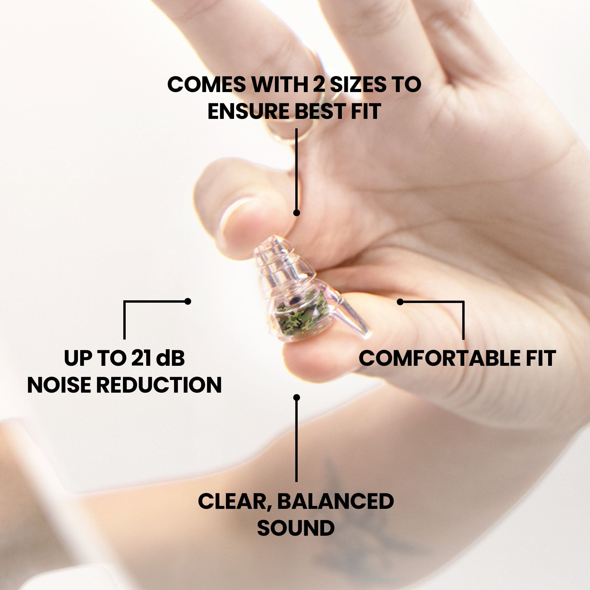 High Fidelity Earplugs Camofield