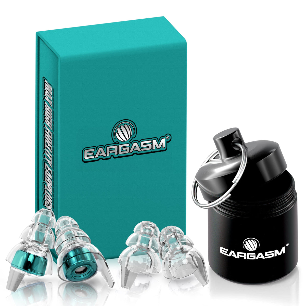 Eargasm MAX High Fidelity Earplugs with aluminum case