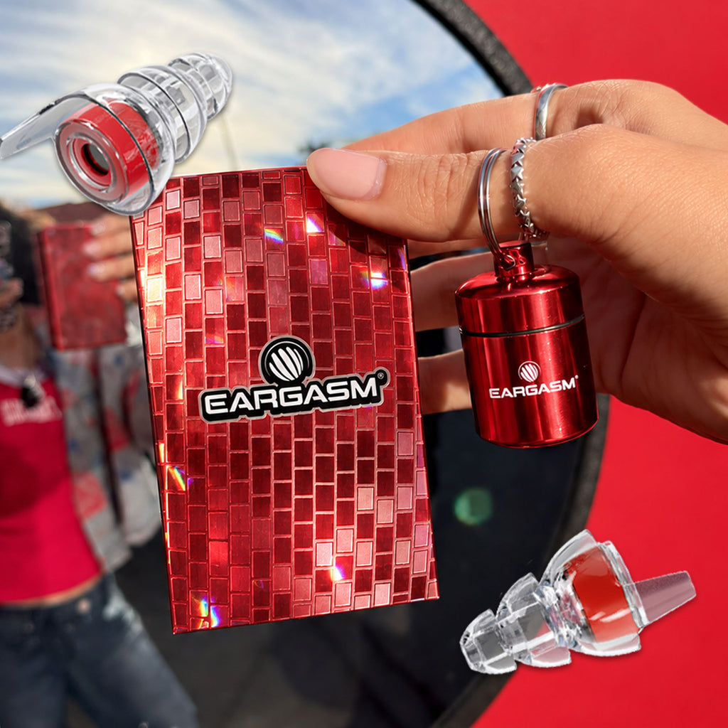 High Fidelity Earplugs Cherry Bomb box and case