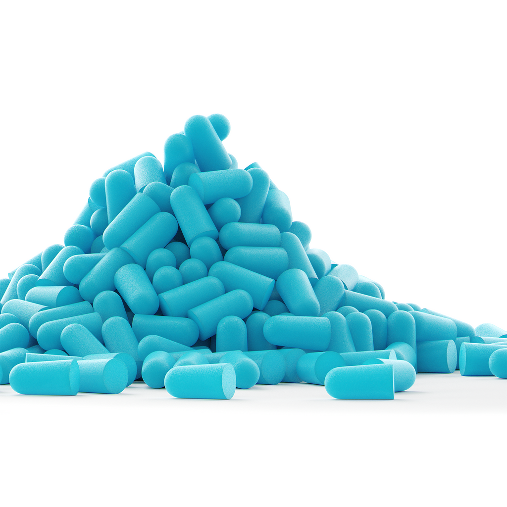 Pile of Eargasm Foam Earplugs